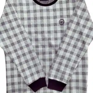 heaven wear fashion black and white winter collection sweatshirt cross checked winter sweatshirt