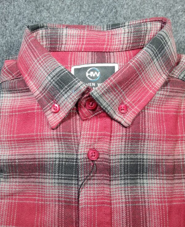 Trendy red check shirt in slim fit, designed for modern style. Features a classic collar, vibrant red checkered pattern, and premium fabric for a stylish and comfortable look.